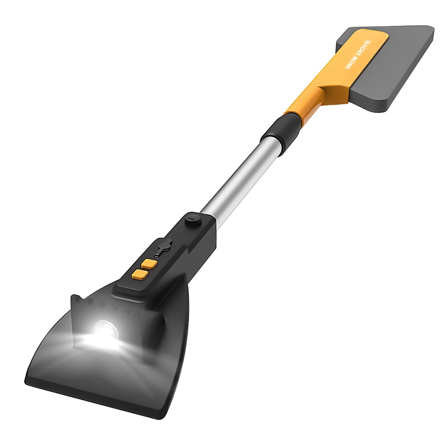 1Pc 3 In 1 Car Snow Removal Shovel With Lights Car Snow Removal Tool Telescopic Windshield Ice Scraper Snow Brush Shovel